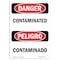 Signmission Safety Sign, OSHA Danger, 10" Height, Contaminated, Bilingual Spanish OS-DS-D-710-VS-1832 - alternate 1